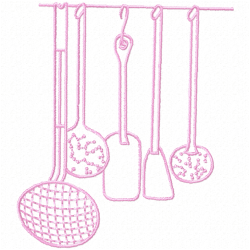 Kitchen And Tools Equipment Embroidery Design 8